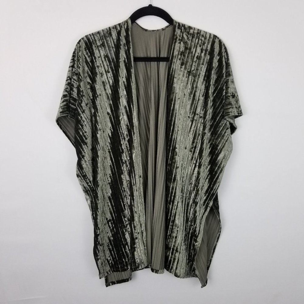 Velvet Green Kimono Style Cardigan